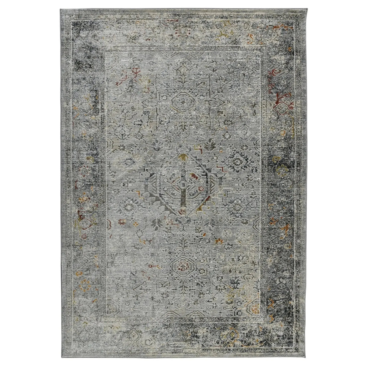 Fairmont FAI-3 Silver/Orange Rug