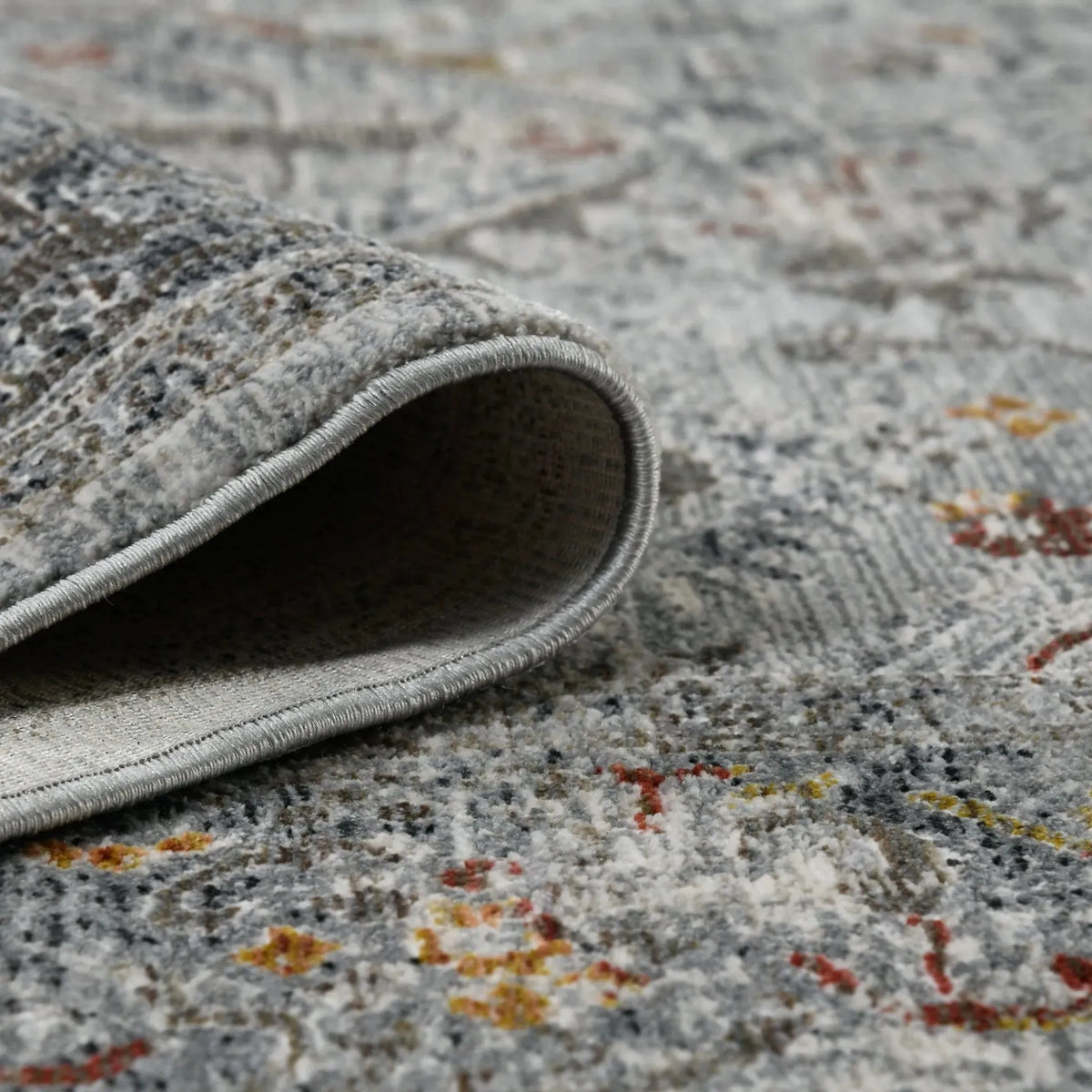 Fairmont FAI-3 Silver/Orange Rug