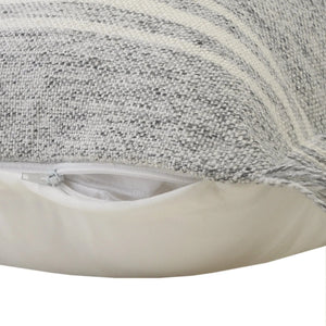 Farmhouse Stripe Lr07598 Gray/White Pillow