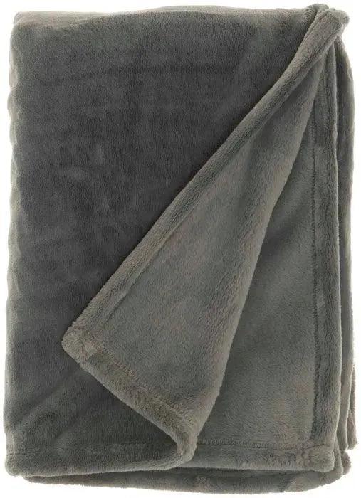 Faux Fur AP102 Charcoal Throw Blanket
