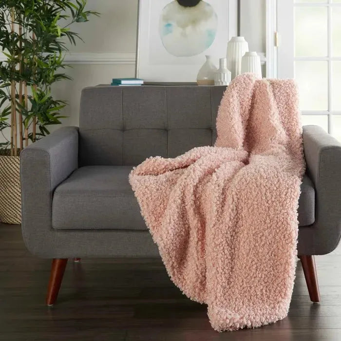 Faux Fur FL200 Rose Throw Blanket