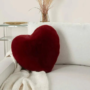 Faux Fur SN103 Deep Red Pillow