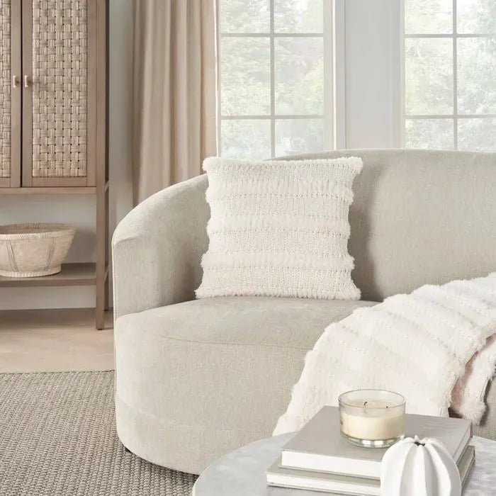 Faux Fur VV190 Ivory Pillow