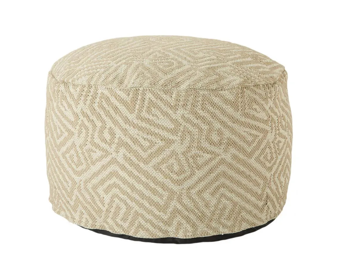 Fika FIK02 Taupe/White Pouf