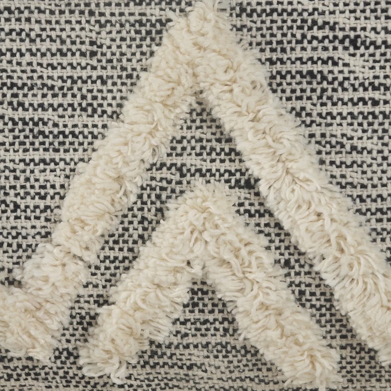 Flat Weave Lr34021 Gray/White Pouf