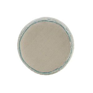 Flat Weave Lr34024 Aqua/White Pouf