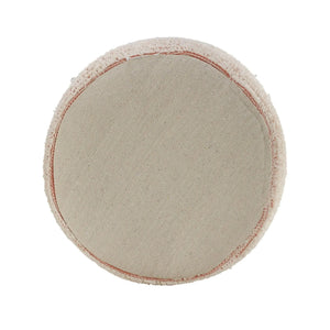 Flat Weave Lr34025 Coral/White Pouf
