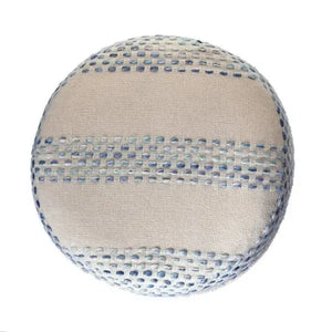 Flat Weave Lr99766 Blue/Cream Pouf