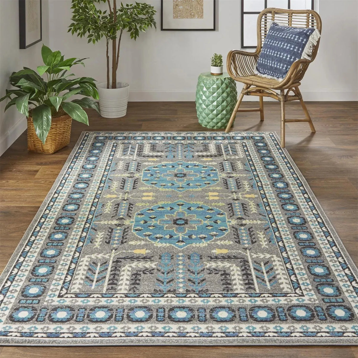 Foster 3754F Gray/Blue Rug