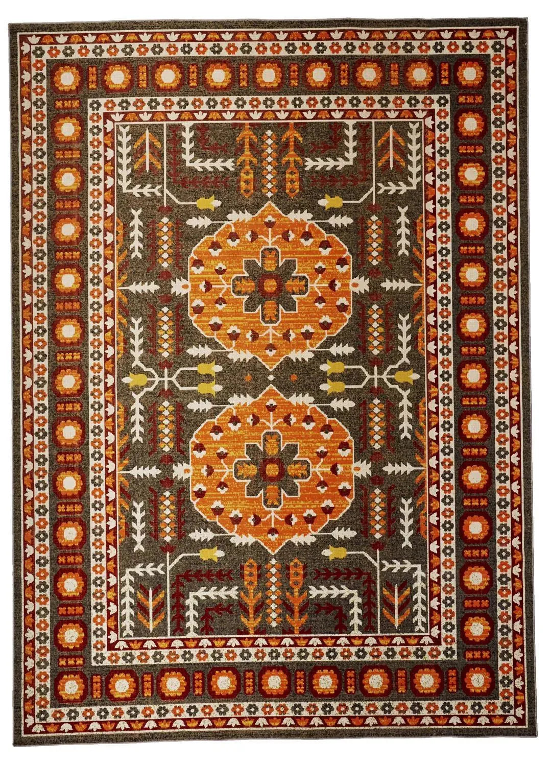 Foster 3754F Orange/Gray Rug