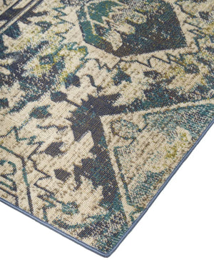 Foster 3760F Teal/Teal Rug