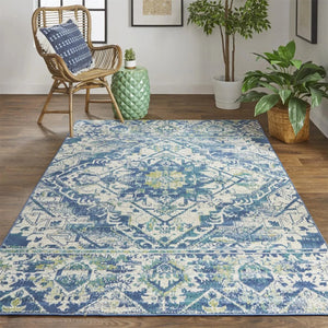 Foster 3760F Teal/Teal Rug