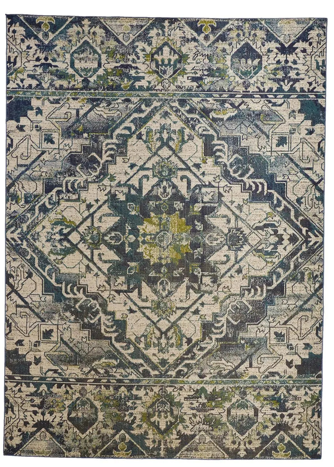 Foster 3760F Teal/Teal Rug