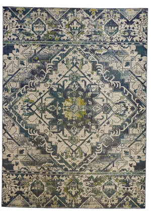 Foster 3760F Teal/Teal Rug