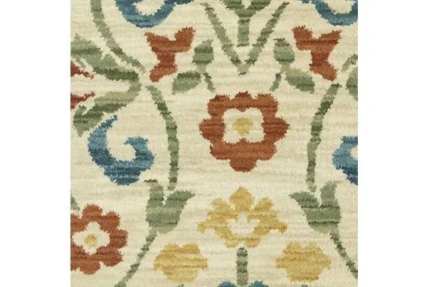 Francesca FR06B Ivory/Gold Rug