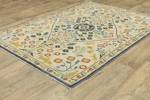 Francesca FR06B Ivory/Gold Rug
