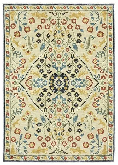Francesca FR06B Ivory/Gold Rug