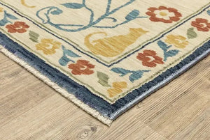 Francesca FR06B Ivory/Gold Rug