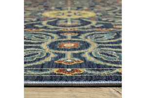 Francesca FR11B Blue/Rust Rug