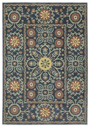 Francesca FR11B Blue/Rust Rug