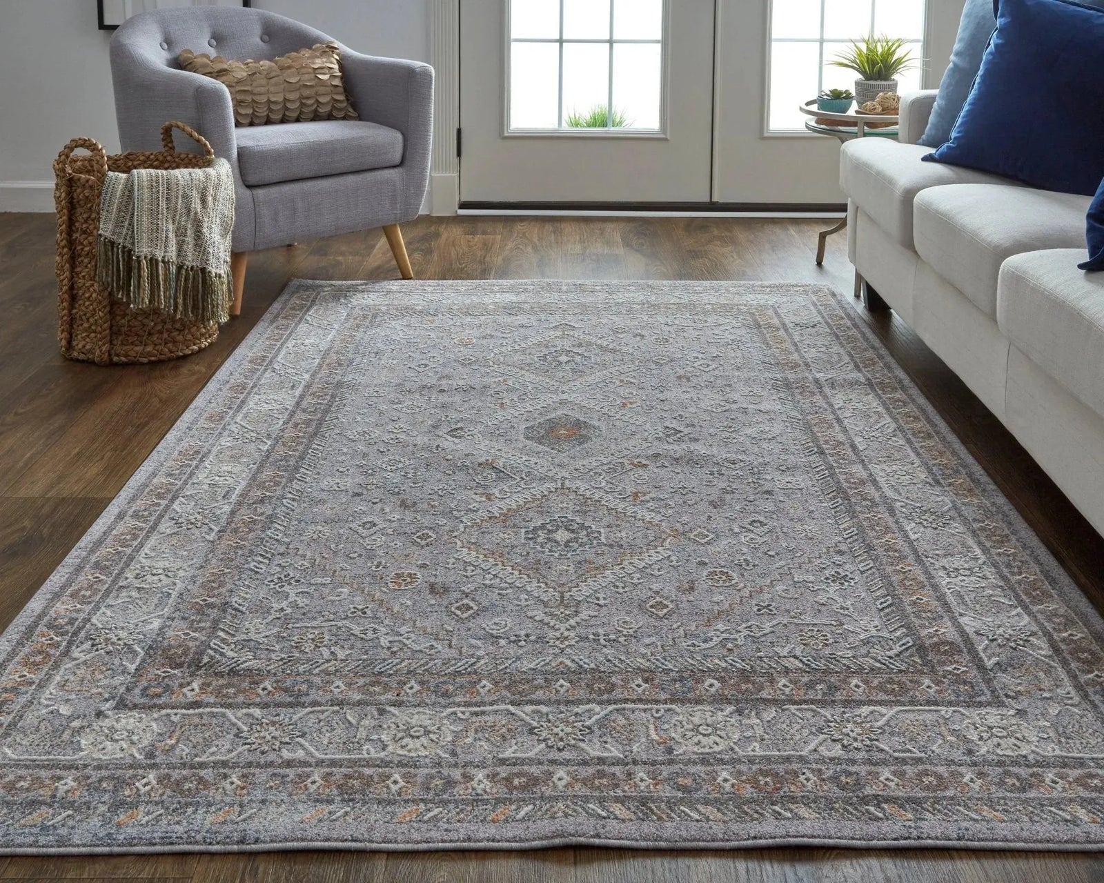 Francisco FRA39GBF Grey/Orange Rug