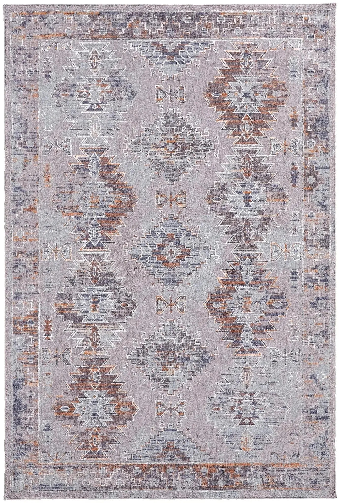 Francisco FRA39GEF Grey/Orange Rug