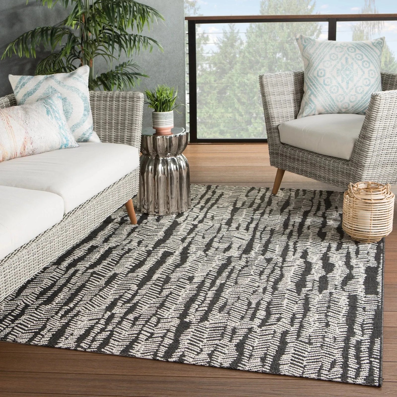 Fresno Fsn05 Citali Black/Cream Rug