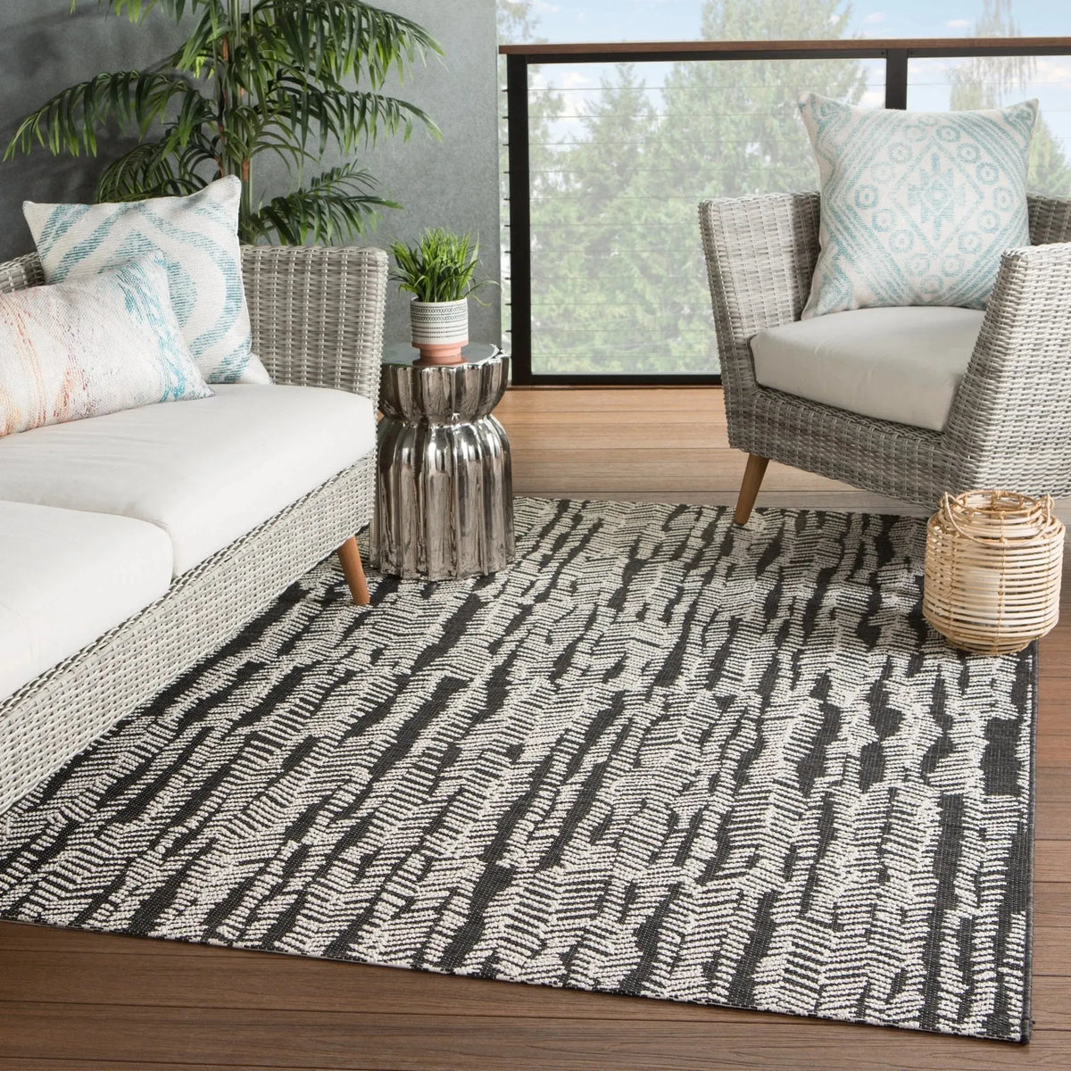 Fresno Fsn05 Citali Black/Cream Rug