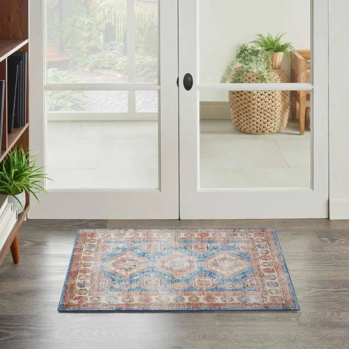 Fulton FUL08 Blue/Ivory Area Rug