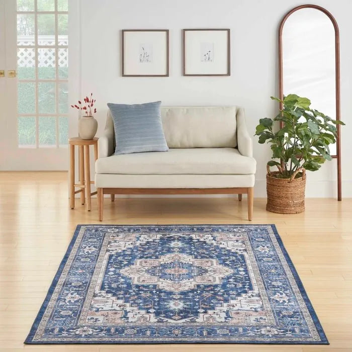 Fulton FUL10 Navy/Ivory Area Rug