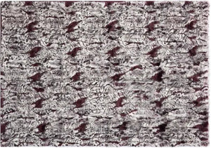 Fur N9206 Burgandy/Ivory Throw Blanket
