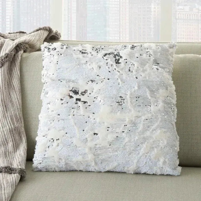 Fur VV201 White/Silver Pillow