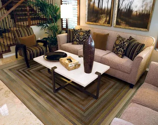 Generations 281J Beige/ Green Rug