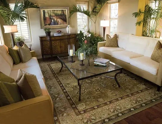 Generations 3434J Beige/ Green Rug