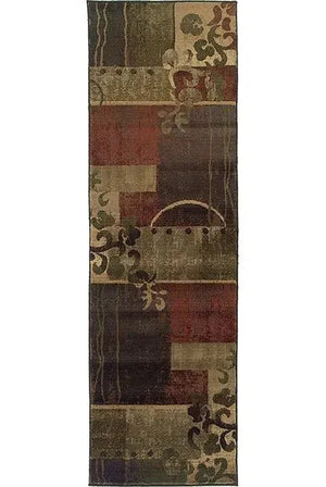 Generations 8007A Green/ Red Rug