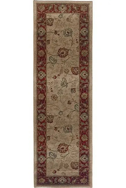 Genesis 521J Beige/ Red Rug