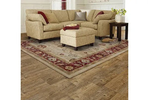 Genesis 521J Beige/ Red Rug