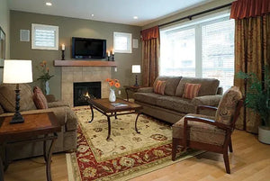 Genesis 521J Beige/ Red Rug