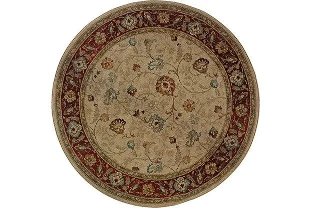 Genesis 521J Beige/ Red Rug