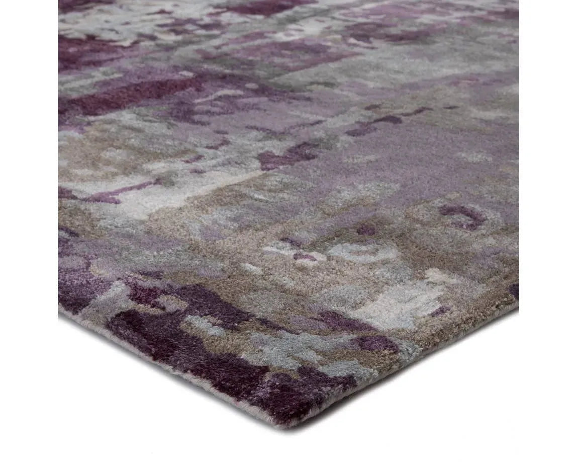 Genesis GES09 Matcha Gray / Purple Rug