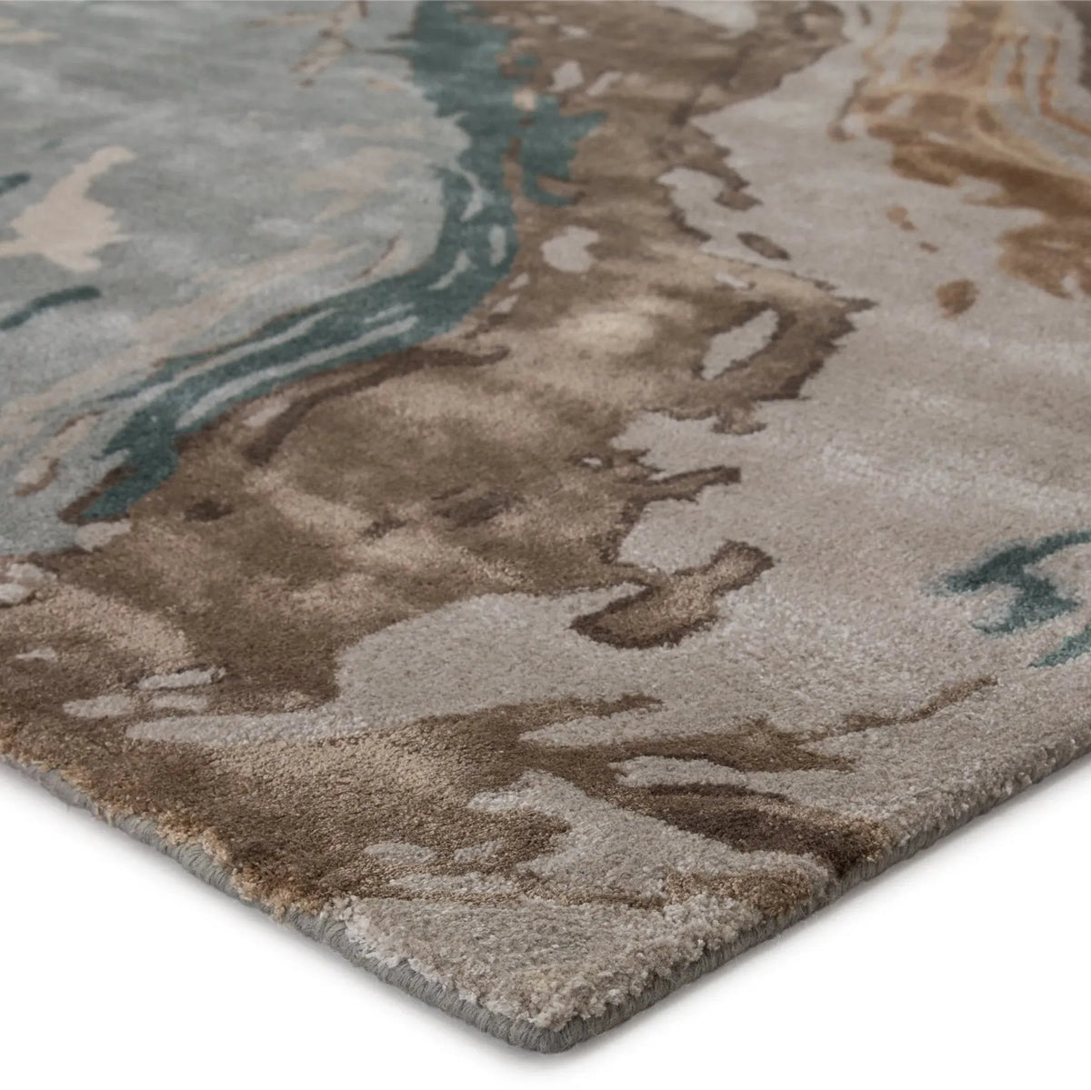 Genesis Ges37 Conley Teal/Light Gray Rug