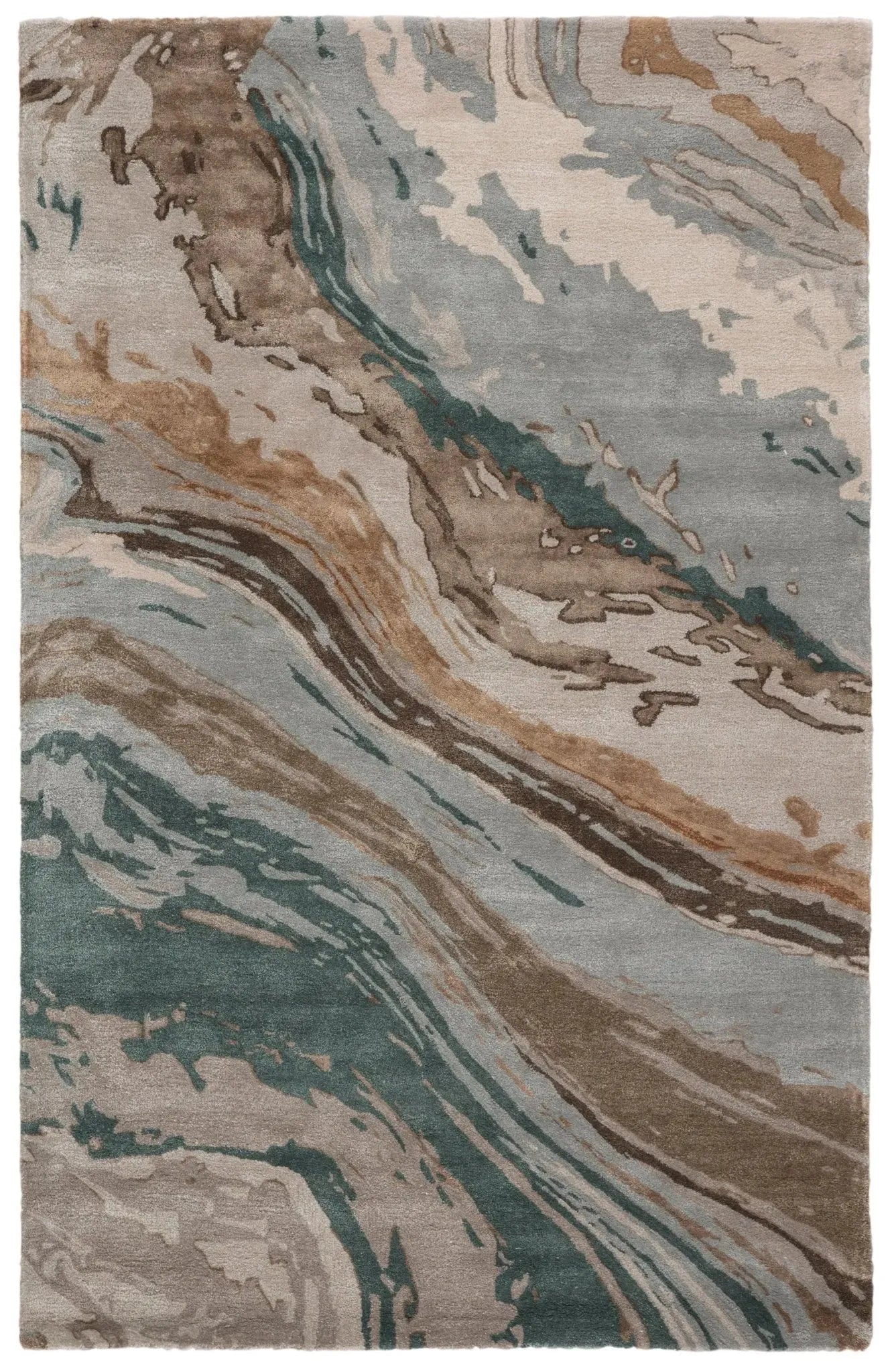 Genesis Ges37 Conley Teal/Light Gray Rug