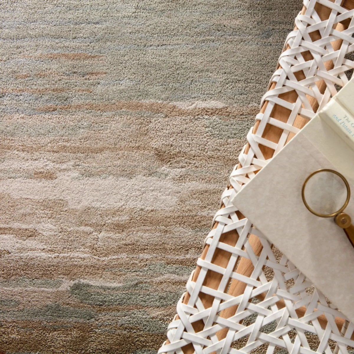 Genesis Ges39 Mondrian Tan/Light Gray Rug