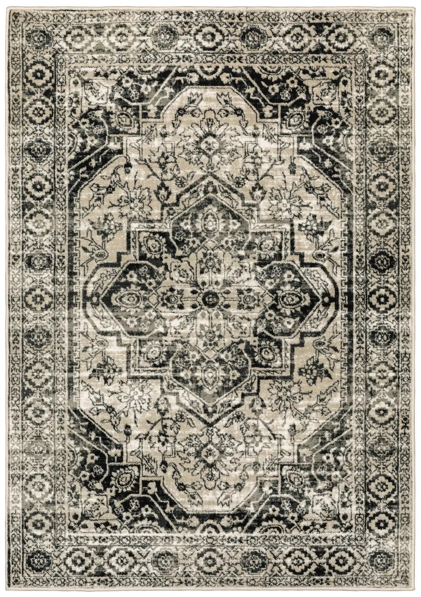 Georgia 429G Grey/Black Rug