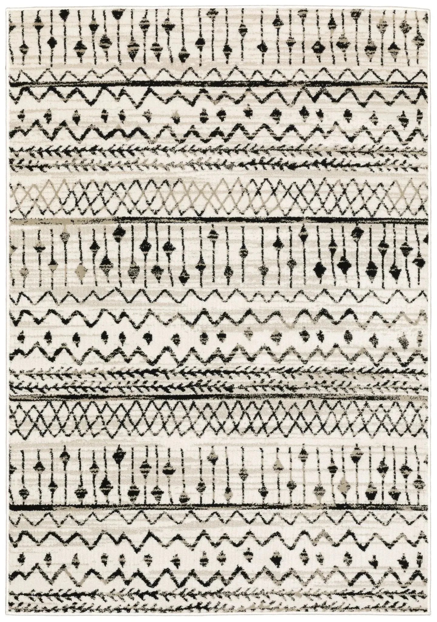 Georgia 8826E Ivory/Black Rug