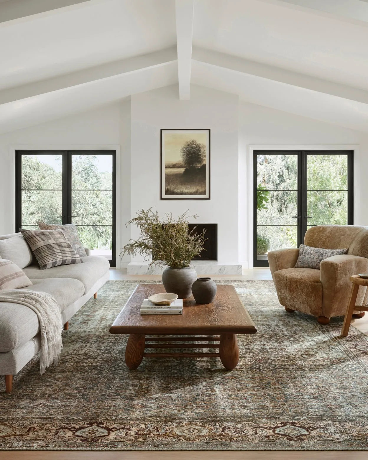 Georgie GER-07 Moss/Salmon Rug