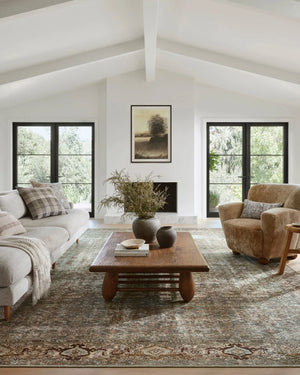 Georgie GER-07 Moss/Salmon Rug