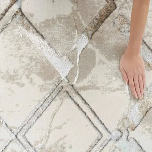Glitz GLZ02 Ivory/Grey Rug