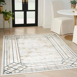 Glitz GLZ03 Ivory/Taupe Rug