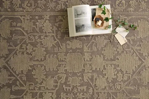 Gloria GLO-01 Bark/Khaki Rug